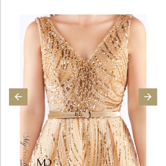 Mac duggal Swirl Sequin Gown 8 - Picture 3 of 12